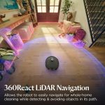 Bissell FlexClean Robot Vacuum & Mop - 6,000Pa Suction with NeverTangle Brush Roll & Self-Empty Base - 4270 (Black) - Image 5