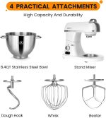 ZACME 8.4QT Commercial Stand Mixer - 800W with 11 Speeds, Tilt Head & NSF/ANSI 8-2023 Certified - Porcelain - Image 7