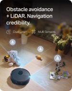 Tapo RV50 Pro Omni Robot Vacuum and Mop - 15,000Pa Suction with LiDAR Navigation & Self-Emptying Dock - Tapo RV50 Pro Omni (Black) - Image 5