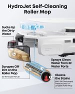 eufy E25 Robot Vacuum and Mop Combo - 20,000 Pa with HydroJet Roller Mop & All-in-One Station - T2353 - Image 3