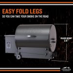 Traeger Tailgater 20 Portable Wood Pellet Grill & Smoker - 300 Sq In with Foldable Legs & Digital Arc Controller - TFB30KLF - Image 4