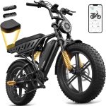 TS TST GRP LLC R9 Electric Bike - 1500W Peak Motor with 48V 15Ah Battery & Dual Seats - R9