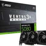 MSI GeForce RTX 5080 16G Ventus 3X OC Graphics Card - 16GB GDDR7 with Triple Fan Cooling & Extreme Clock 2640 MHz